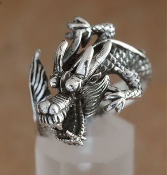 Toller Drachen Ring aus Silber 925 - Verstellbar